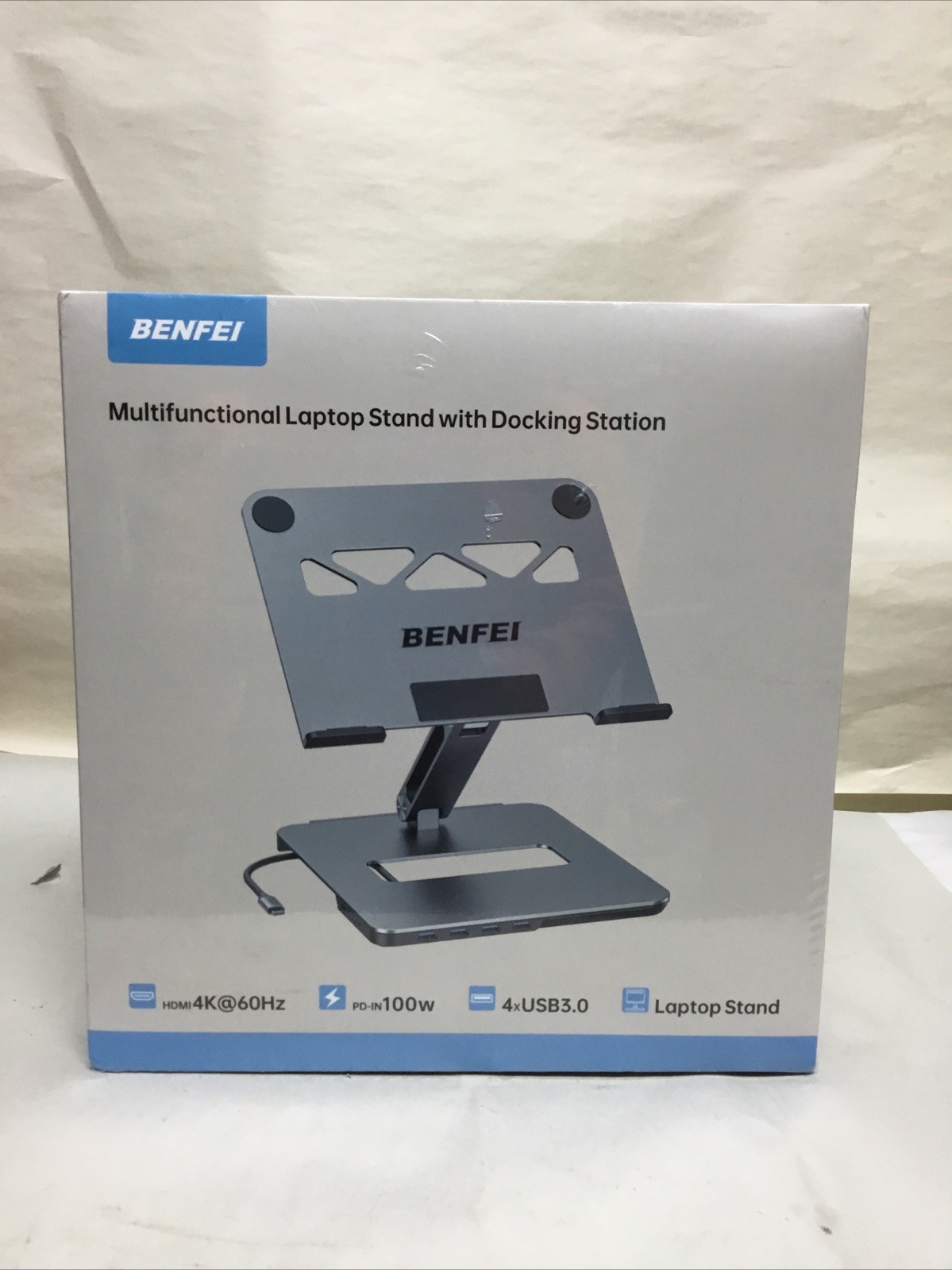 BENFEI Laptop Stand with USB C 6in1 Docking Station, HDMI 4K@60Hz - Free S&H