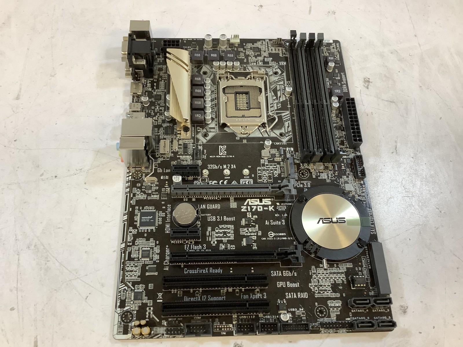 ASUS Z170-K 6th Gen Intel Core processors DDR4 Ai Suite 3 ATX Motherboard "Q6A"