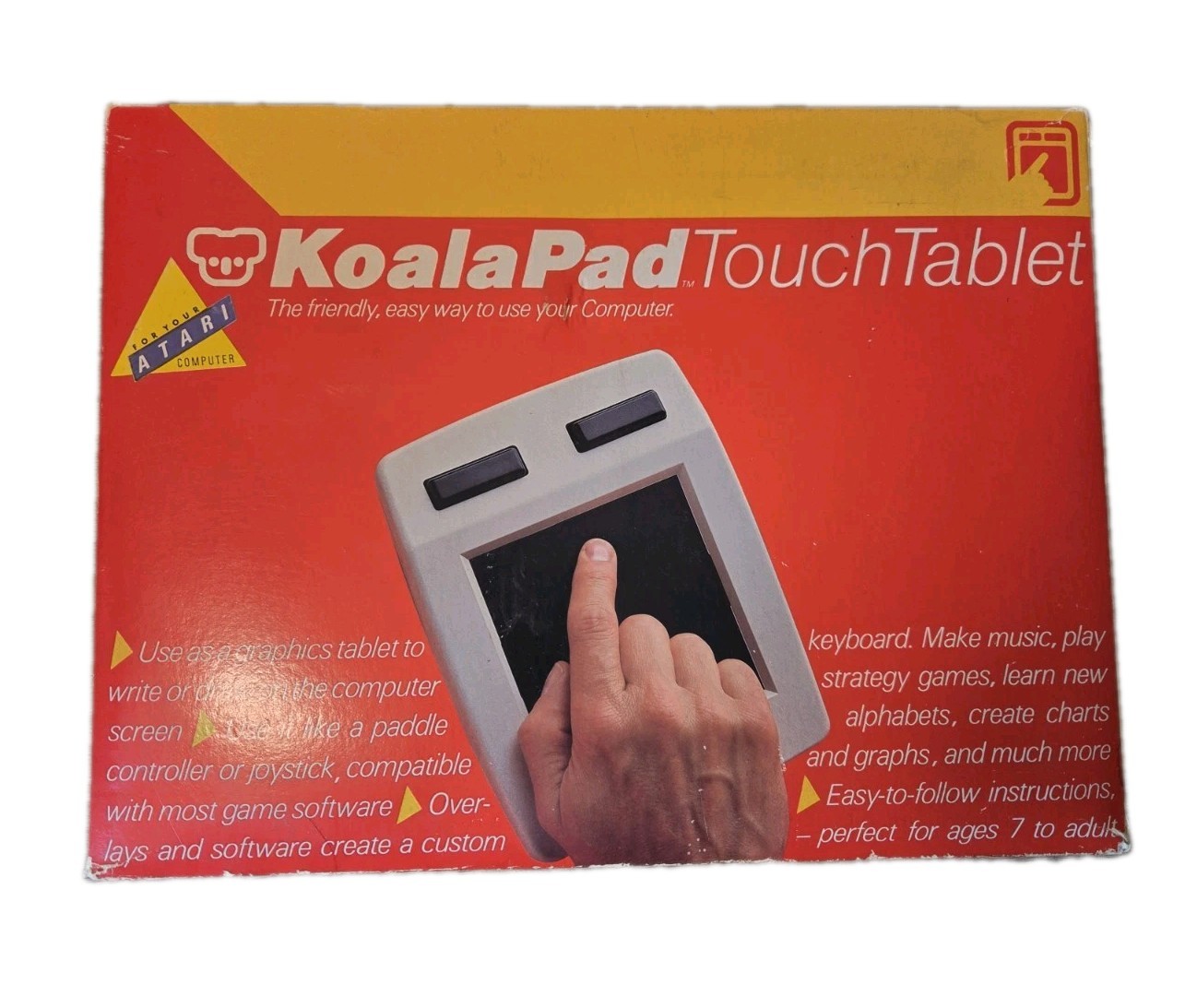 KoalaPad Touch Tablet Atari Computer Retro Vintage Video Game Complete Untested 