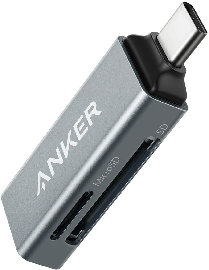 Anker 2-in-1 Memory Card Reader USB C to SD/Micro SD for SDXC SDHC MMC UHS-I