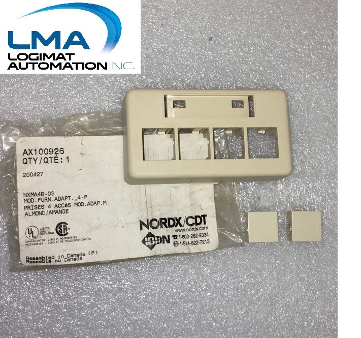 5X BELDEN NORDX/CDT ALMOND ADAPTER UNIT 4-PORT WHITE AX100926 NXMA4B-03 *NEW