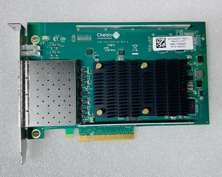 Used Dell 0G9WD1 Chelsio T540-CR 4x 10GbE SFP+ RDMA iWARP Network Card