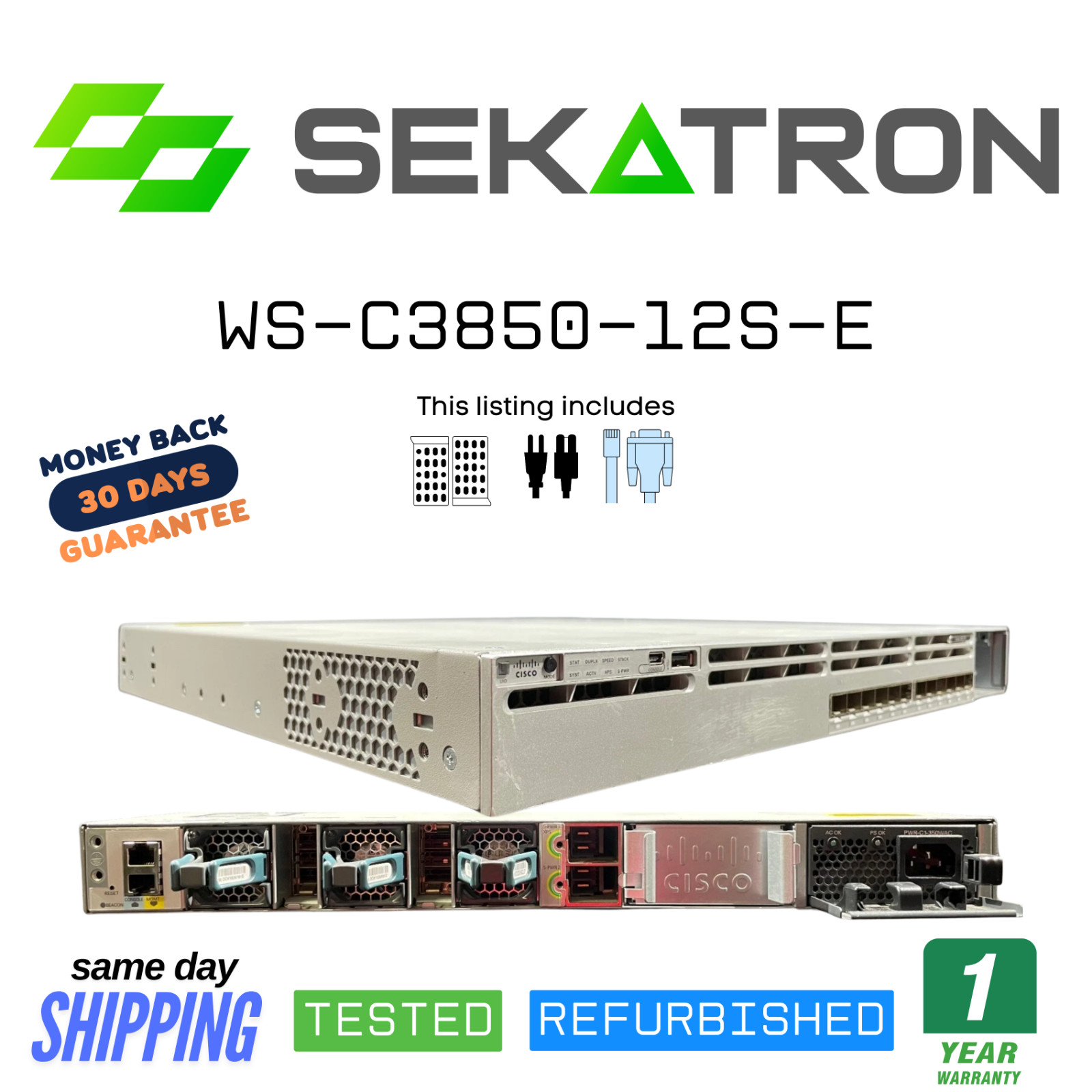 🔀 Cisco WS-C3850-12S-E • 12× SFP Gigabit  ⚡FastShip