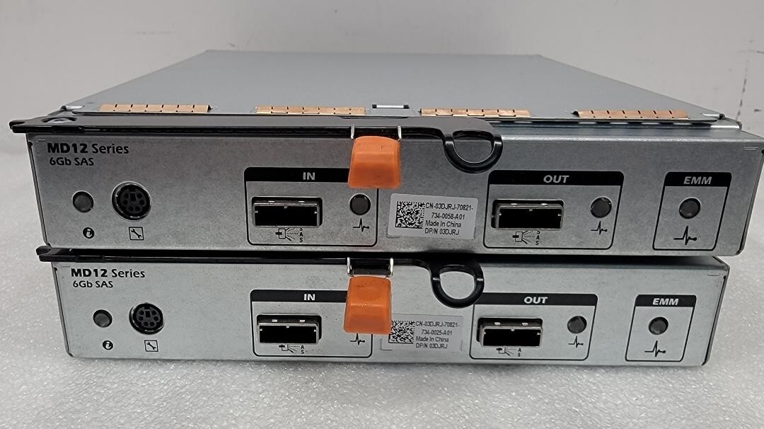 LOT OF 2 DELL HRT01 EqualLogic MD12 Series 6Gb Controller Modules E09M E09M001