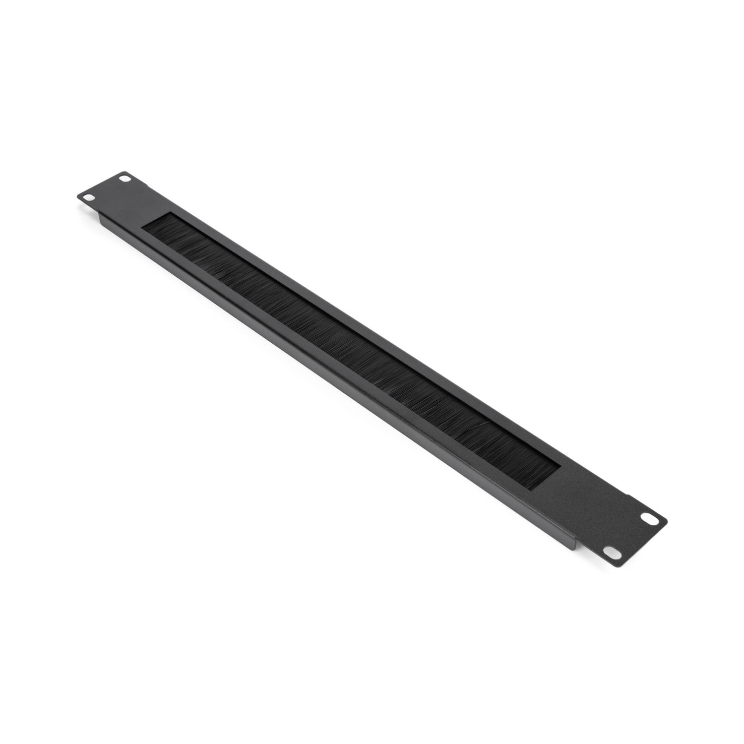 Rocstor Y10E010-B1 1U RACK MOUNT BRUSH PANEL- BLK RACK CABLE MANAGEMENT - BLACK