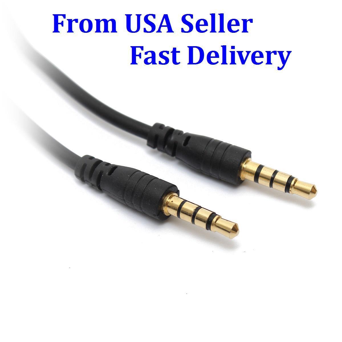 4PCS Gold 3.5mm Male Audio Jack Plug to Stereo Mini AUX Cable Short 15cm ~6 inch