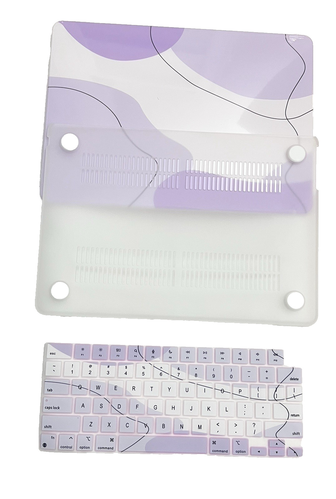 Laptop Case Keyboard & Screen Protector for Air 13.6 Purple Computer Accessory