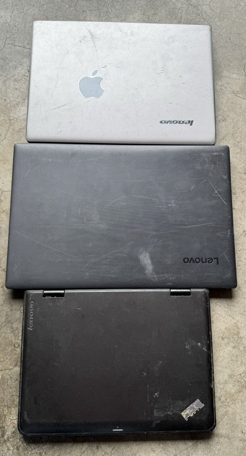 Lot of 3 laptops - 3x Lenovo Untested As Is