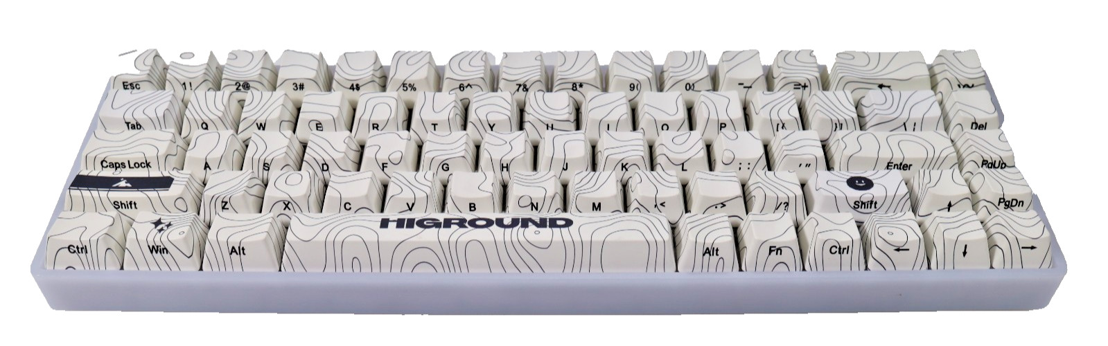 Higround HG68 SNOWSTONE Mechanical Keyboard White Topographic