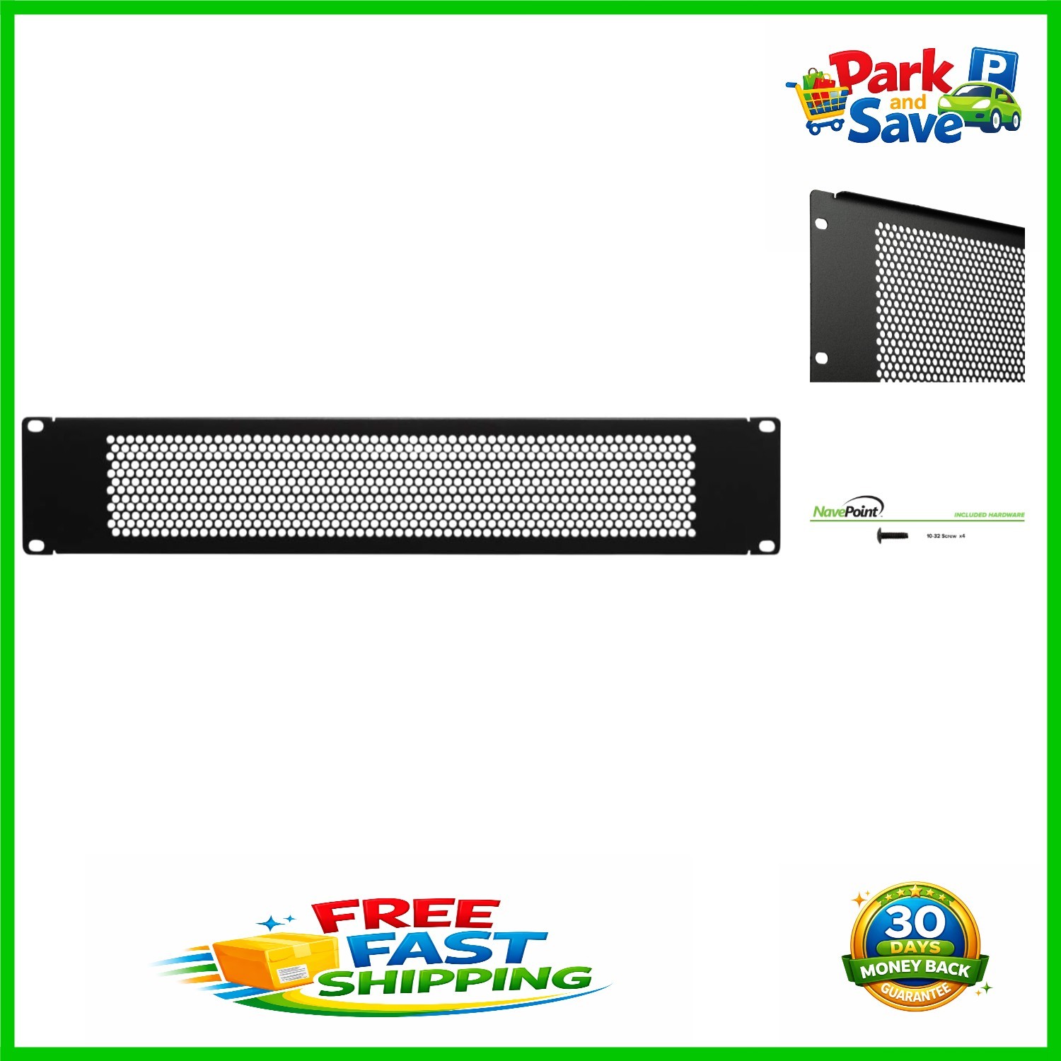 Versatile 2U Blank Rack Panel Spacer - Airflow Efficient for 19-Inch Cabinets