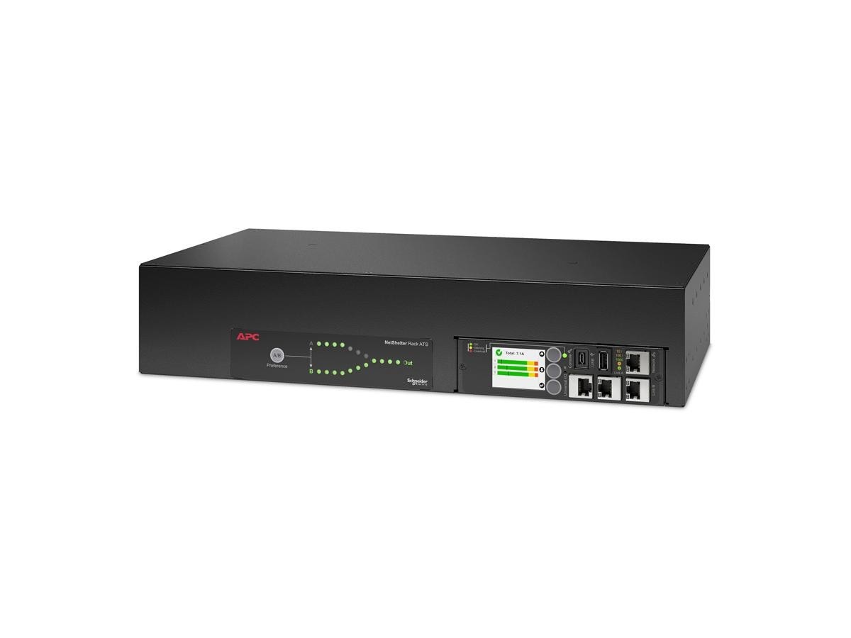 APC NetShelter Rack ATS, 120V, 30A, L5-30P in, (16) 5-20R out , 16 NEMA 5-20R 16