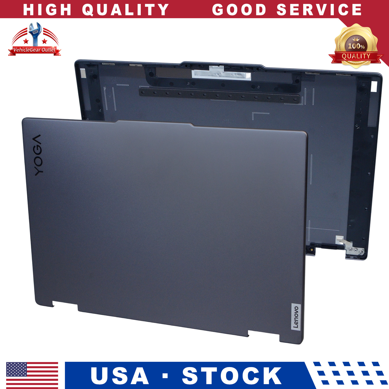 LCD Back Cover Rear Lid for Lenovo Yoga 7 16IRL8 82YN 16ARP8 83BS Storm Grey