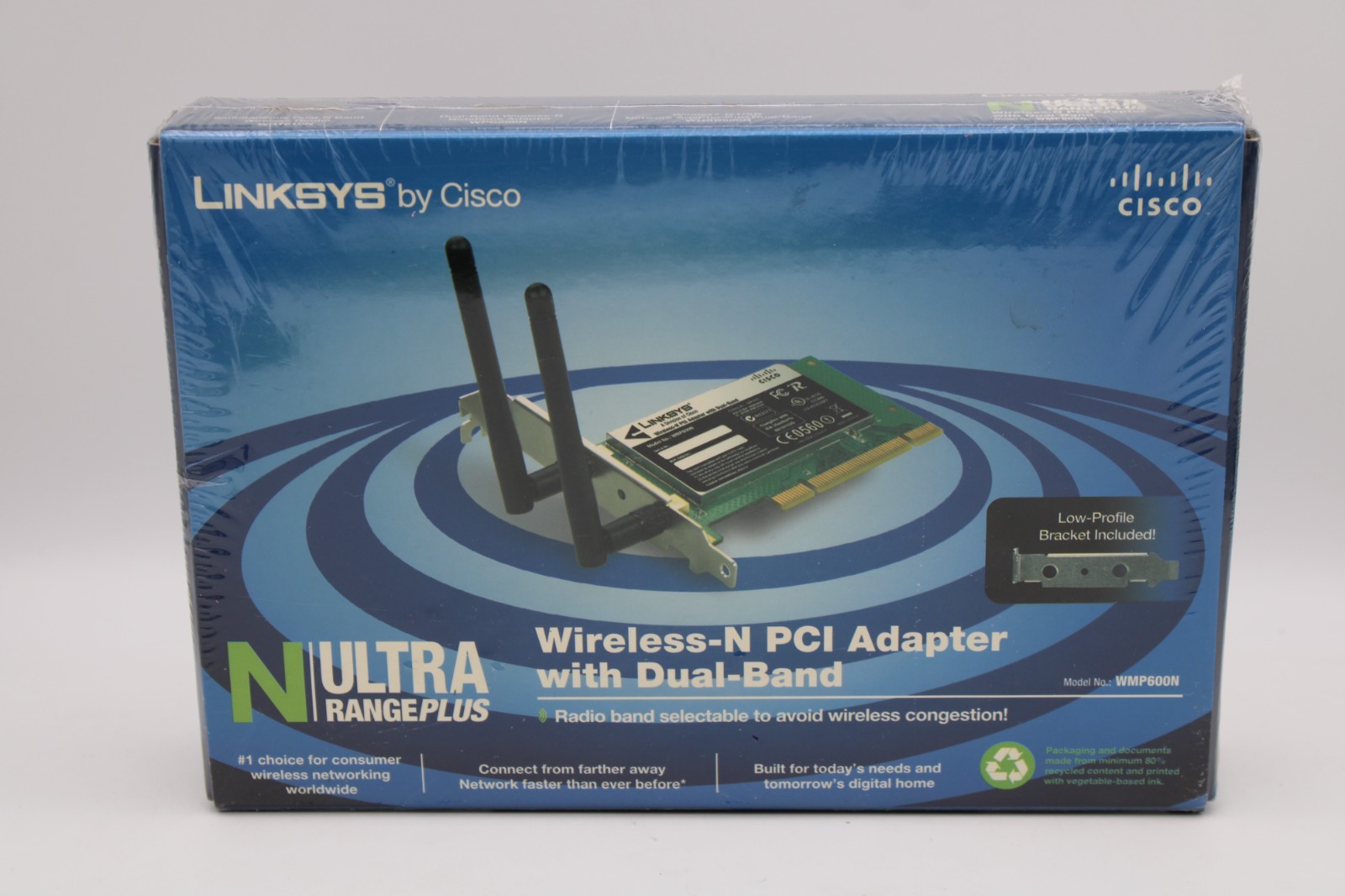Linksys Cisco WMP600N Dual Band Wireless-N PCI Network Adapter Card NEW Sealed
