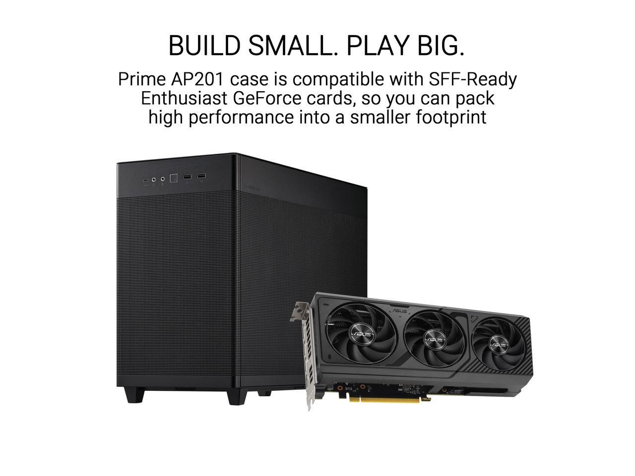 ASUS AP201 Type-C Airflow-focused Micro-ATX,Mini-ITX Computer Case, Support