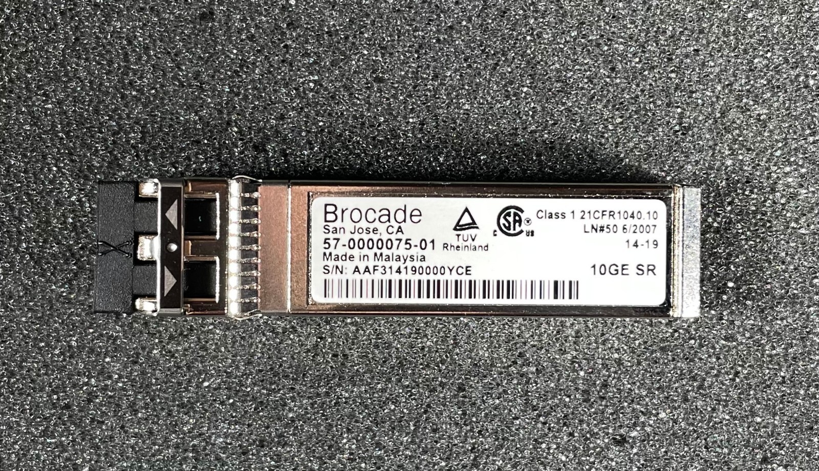 Brocade 57-0000075-01 10GbE SFP+ SR Transceiver  -Same Day Shipping
