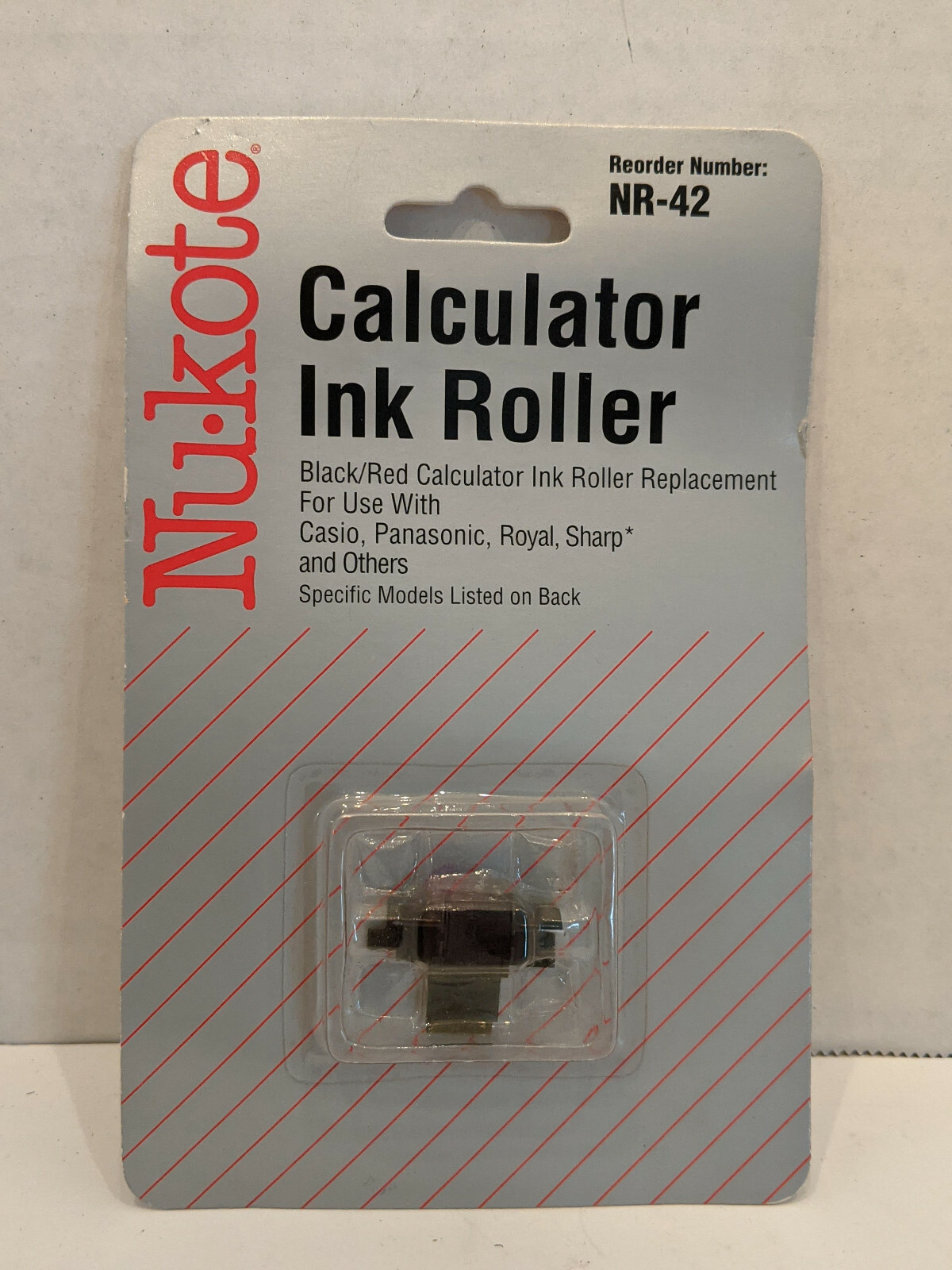 Nu Kote Calculator Ink Roller NR-42 Black/Red Casio, Panasonic, Royal, Sharp NIP