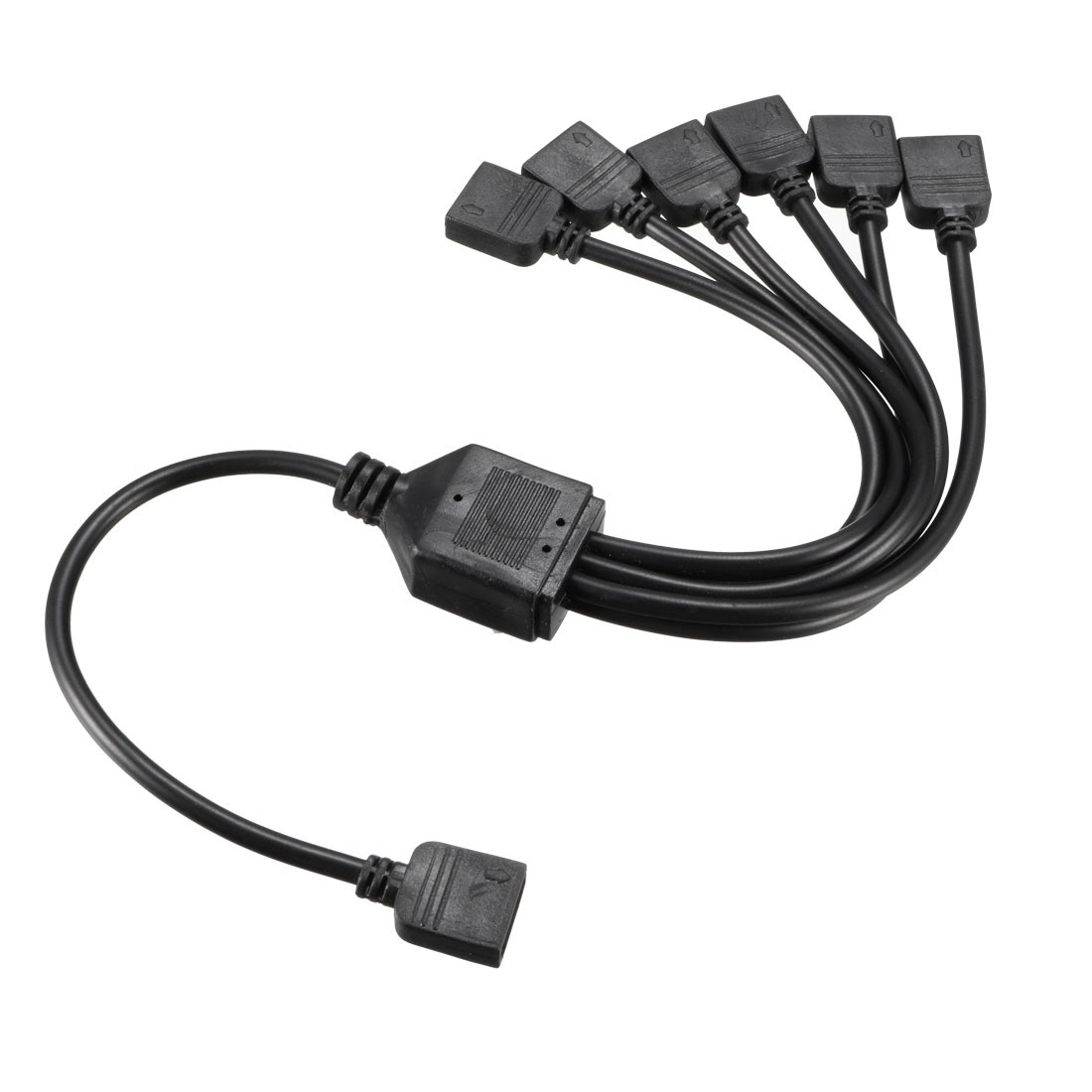 ARGB Splitter Cable 1 Female to 6 Female 3 Pin Extension Connector 30cm Length