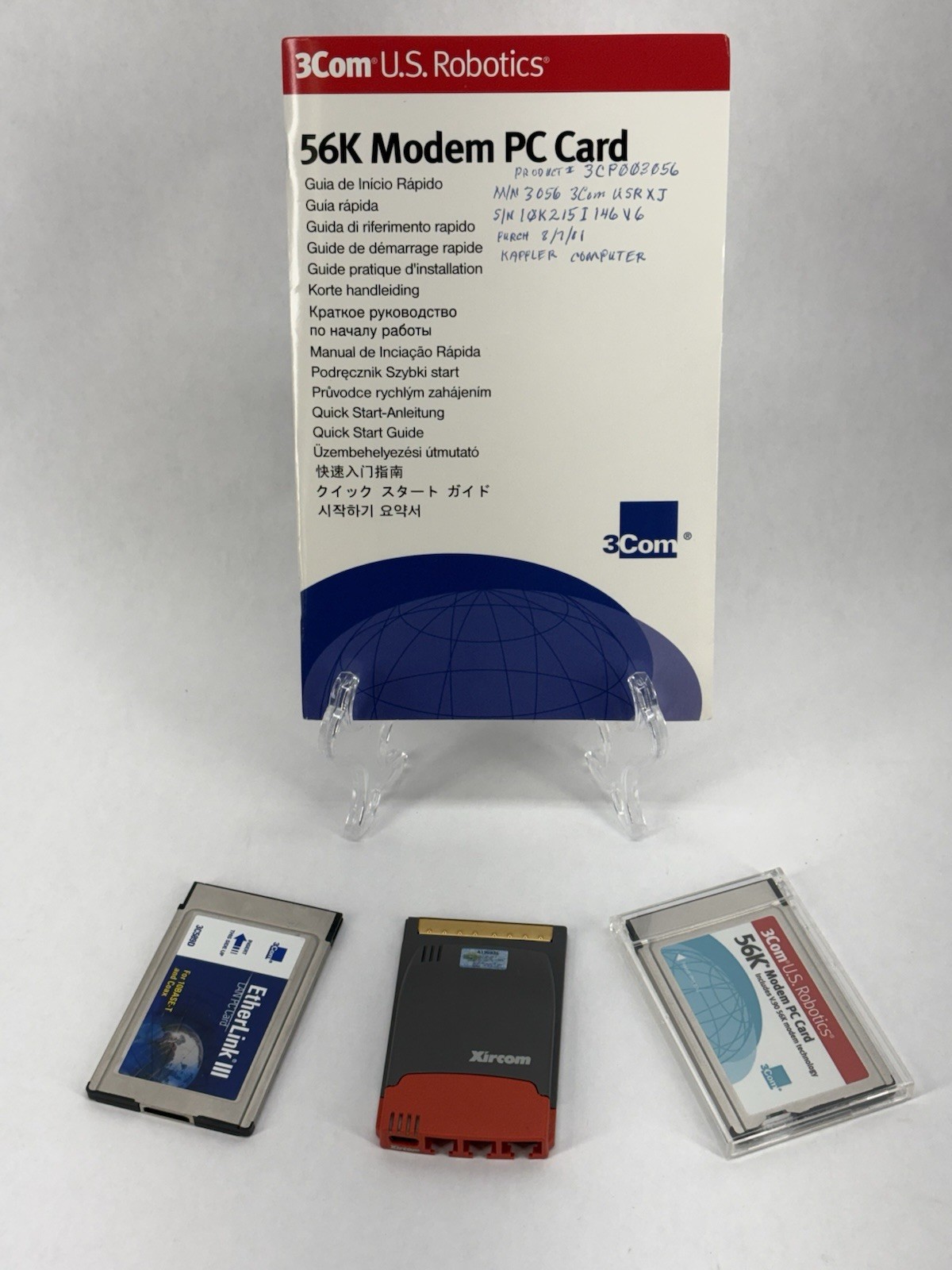 Vintage PCMCIA Card Lot 3Com US Robotics 56K Xircom RBEM56G-100 3C589D