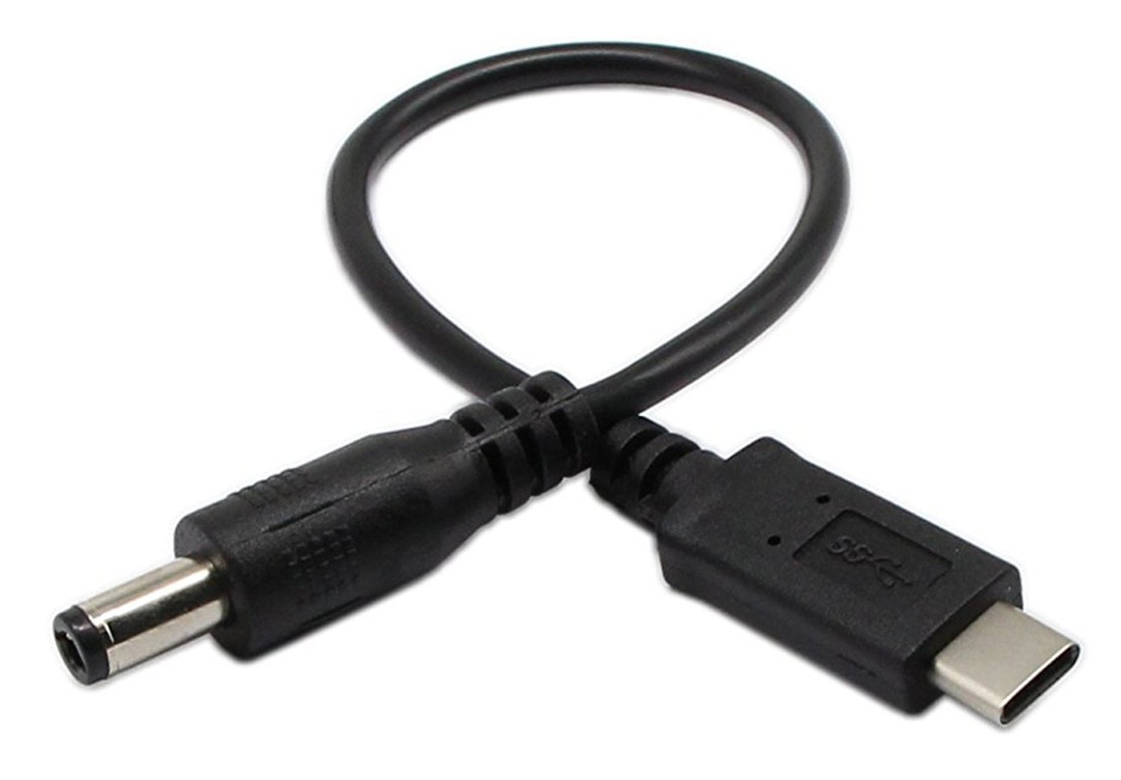 zdyCGTime Type-C USB-C Male to DC 5.5 * 2.5mm Power Plug Extension black 