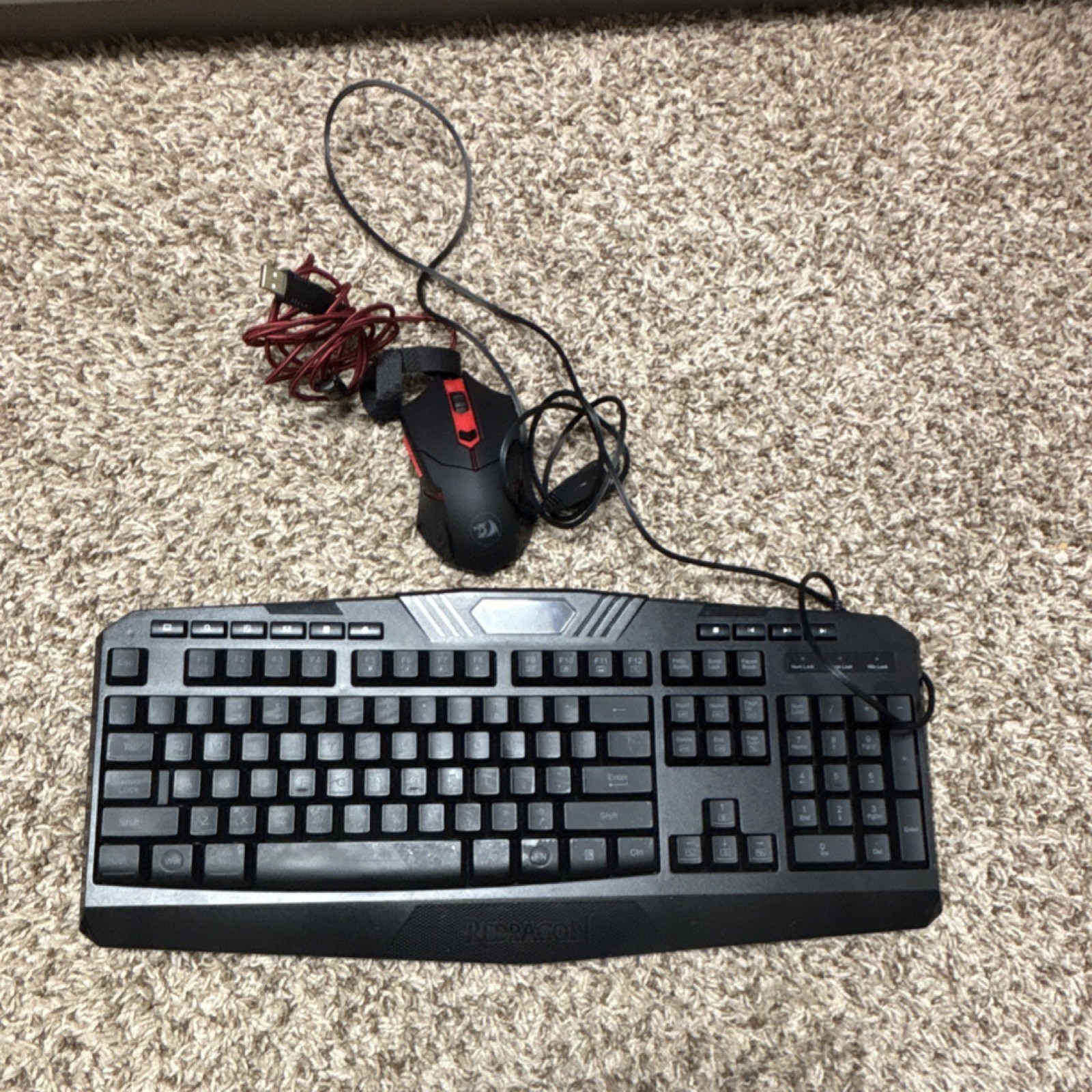 Redragon S101-3 Wired Gaming Keyboard & Mouse Bundle, Black/Red, Plug & Play