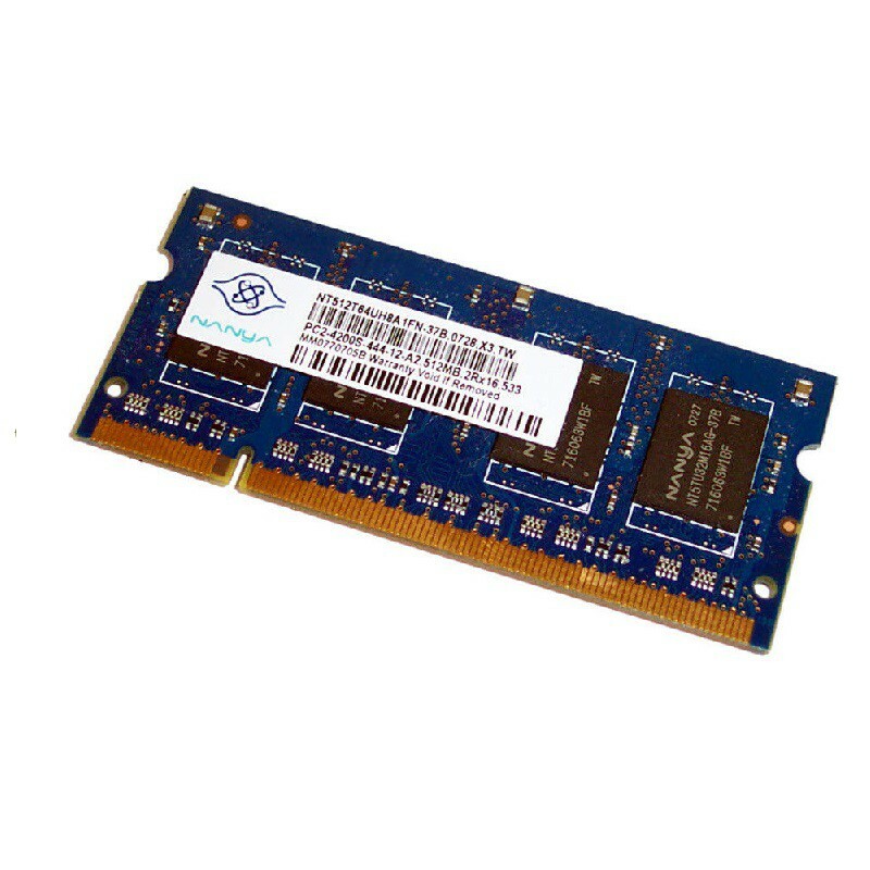 512 MB LAPTOP RAM - Nanya PC2-4200S NT512T64UH8A0FN-37B Laptop RAM NON ECC