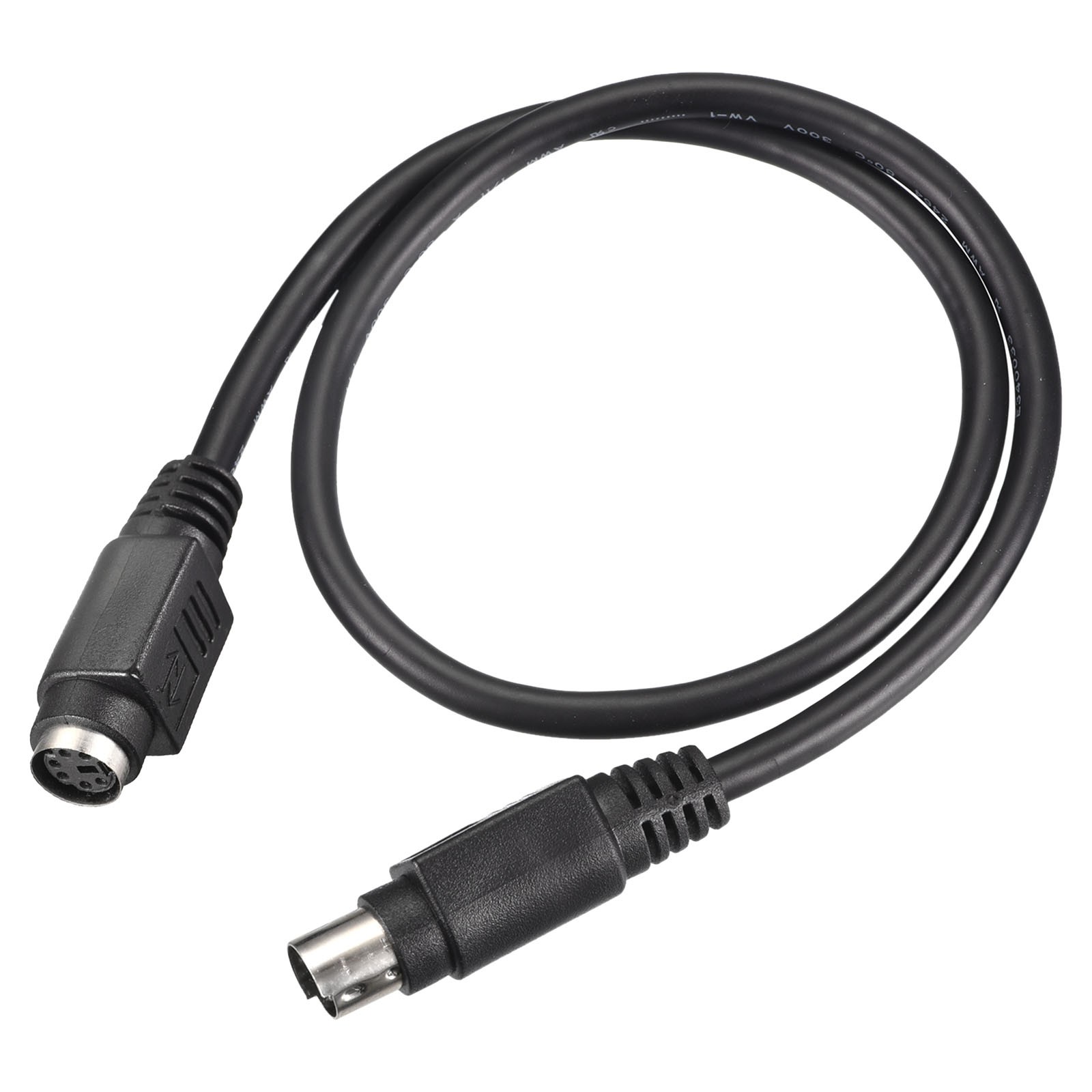 PS/2 Mouse and Keyboard Extension Cable 6P 1.64 Feet Male to Female Black