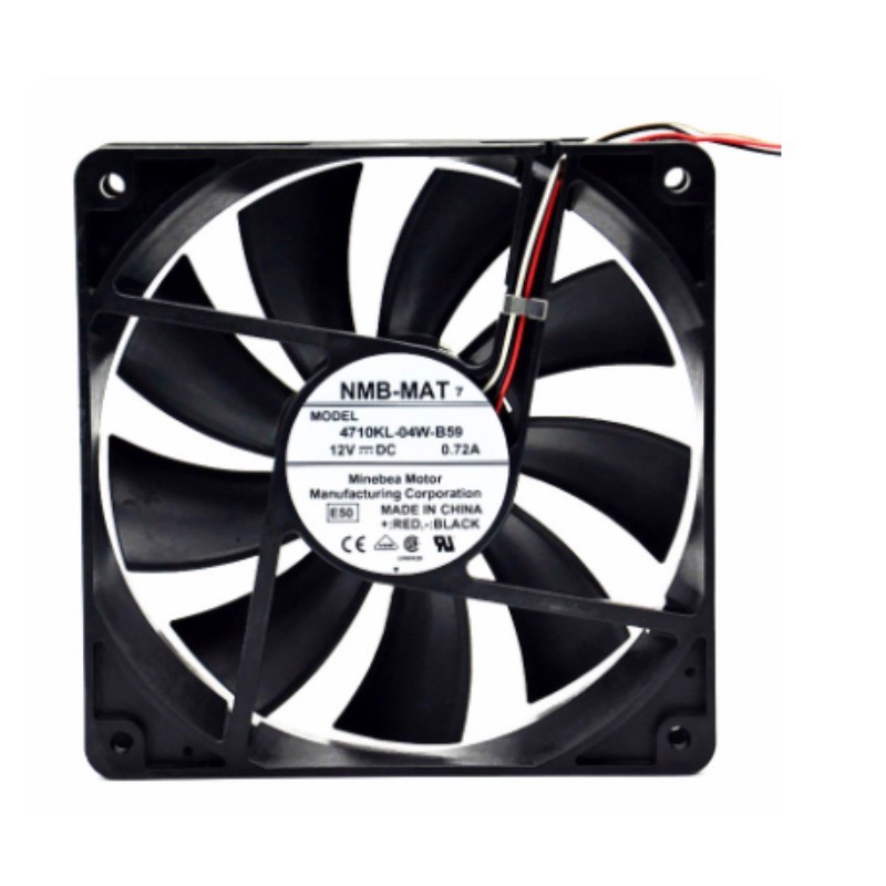 For NMB-MAT 4710KL-04W-B59 DC 12V 0.72A 120*120*25mm Cabinet cooling fan 3pin