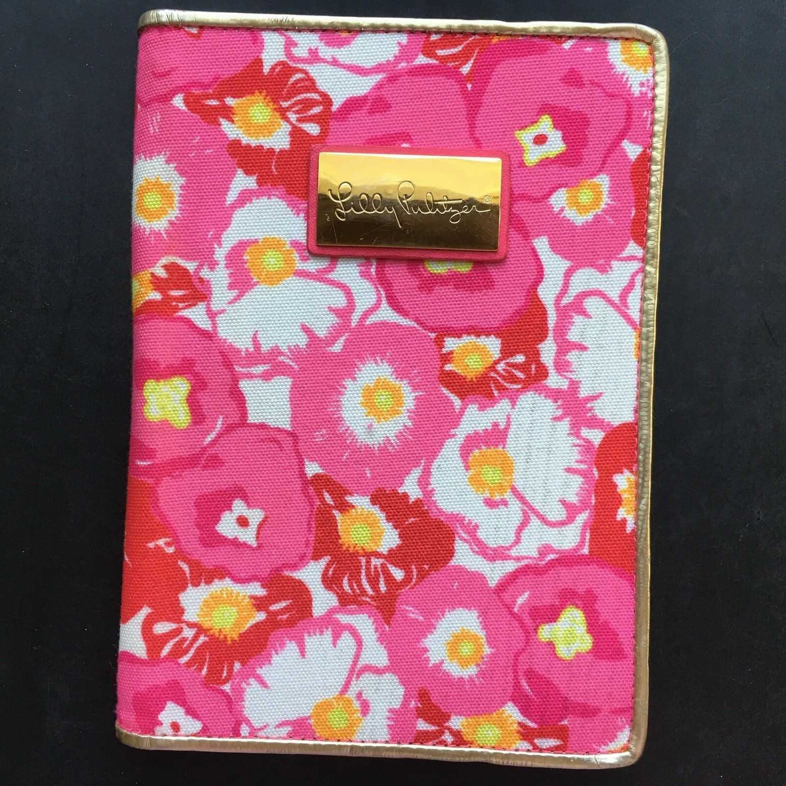 Lilly Pulitzer Pink Floral Electronics Tablet Cover Case Holder 8" x 5.5"