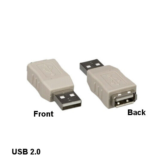 KNTK USB 2.0 Type A Male to Female Port Saver Adapter Coupler PC Laptop Data