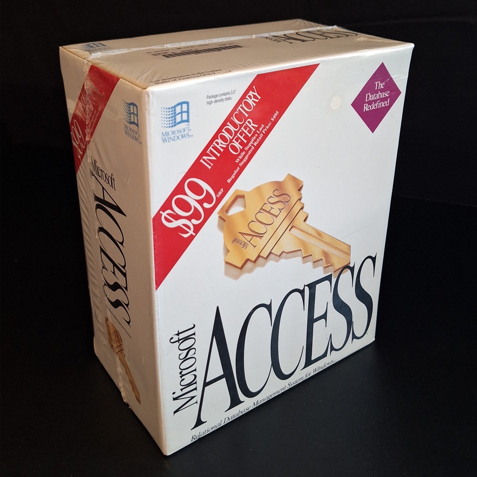 Vintage Microsoft Access v1.0 Windows 3.0 or later 3.5 Floppy NEW Factory Sealed