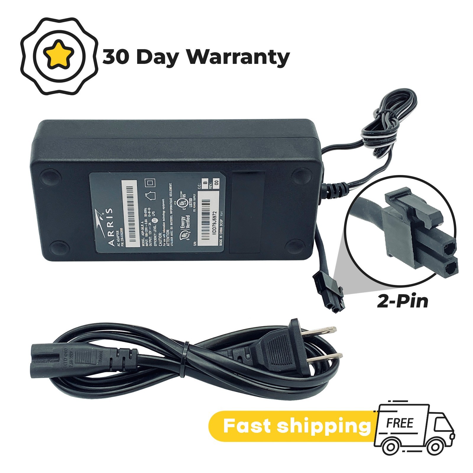 NEW Genuine Fortinet FGT FWF 61E 80E 70F 70G 60C 60D AC Adapter Charger OEM