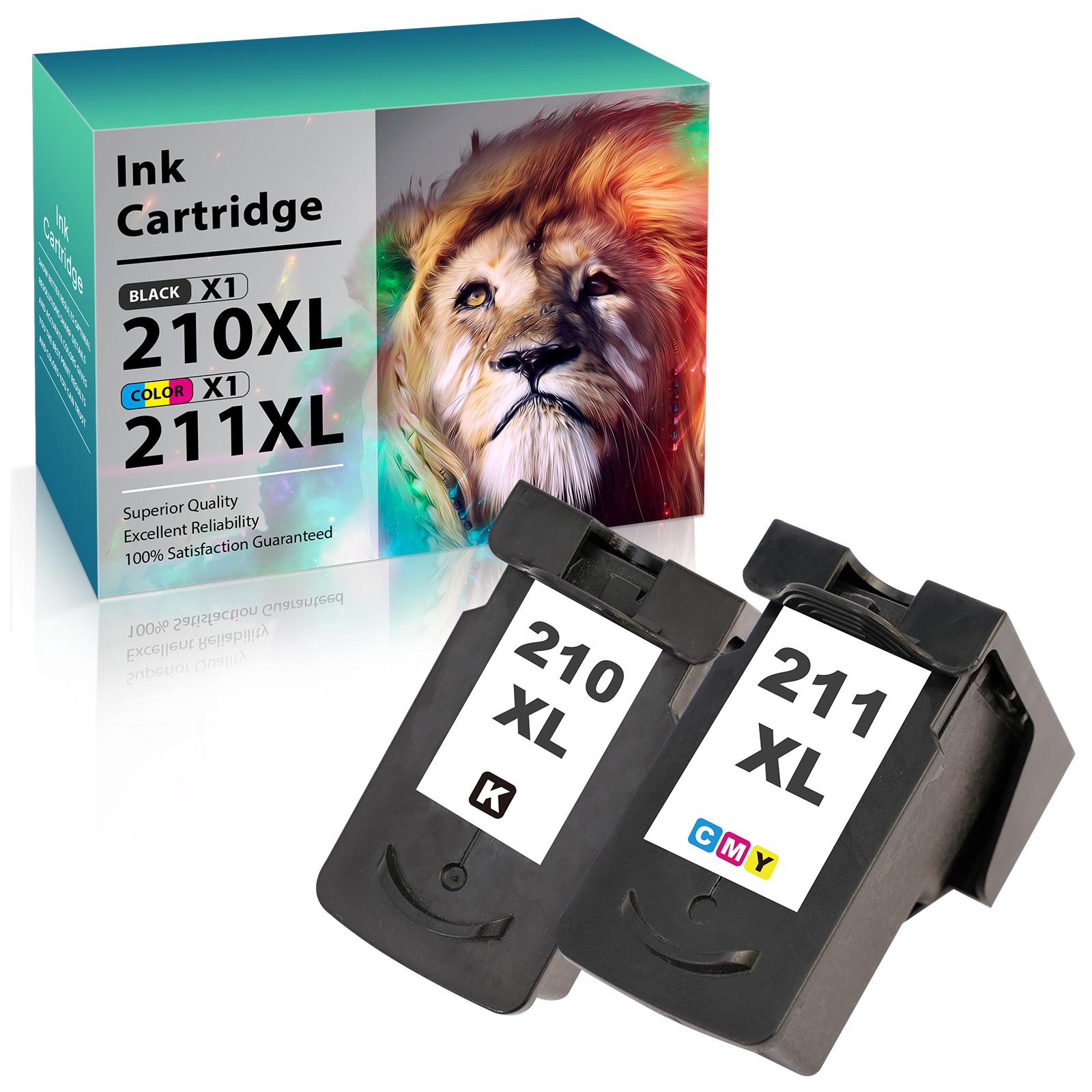 2x PG-210XL PG210XL Black Ink High Yield Cartridge fits For Canon MP480 MX210