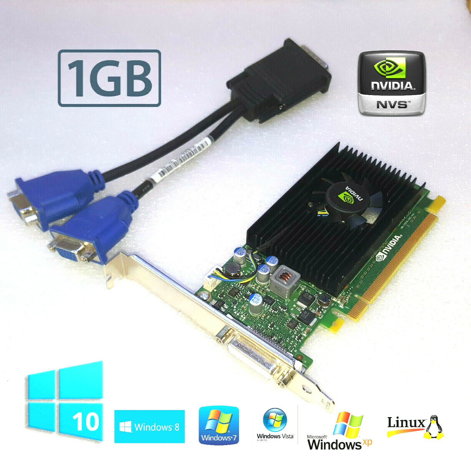 Lenovo ThinkCentre m57 m57e m57p m58 m58e m58p Tower 1GB HD Dual VGA Video Card