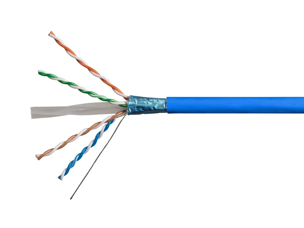 Monoprice Cat6A Plus Ethernet Bulk Cable - 1000ft, Blue, F/UTP Solid, 10G, 23AWG