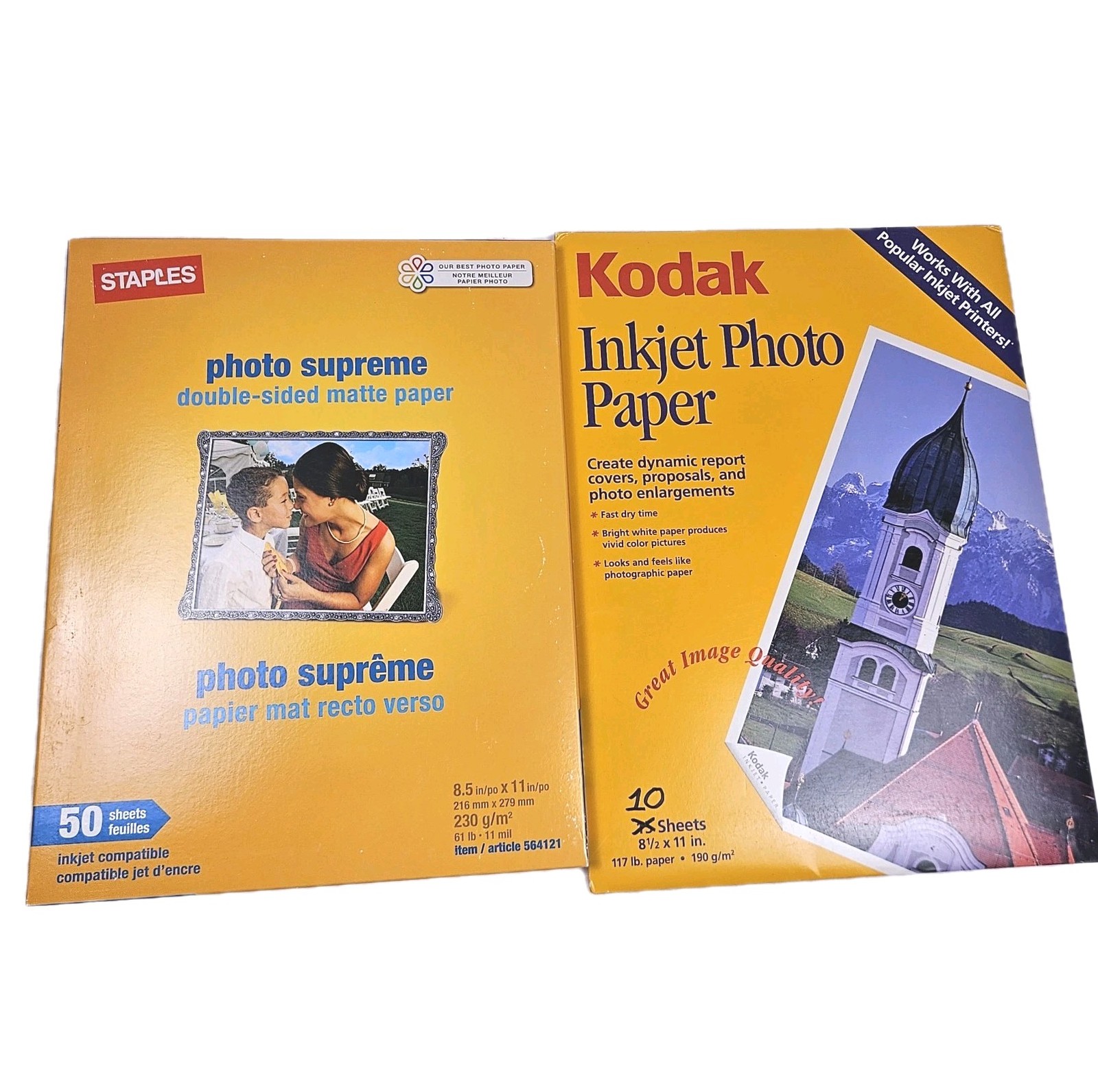 Staples Photo Supreme Matte Paper 50 Sheets NEW + Vintage Kodak Bonus 10 Sheets