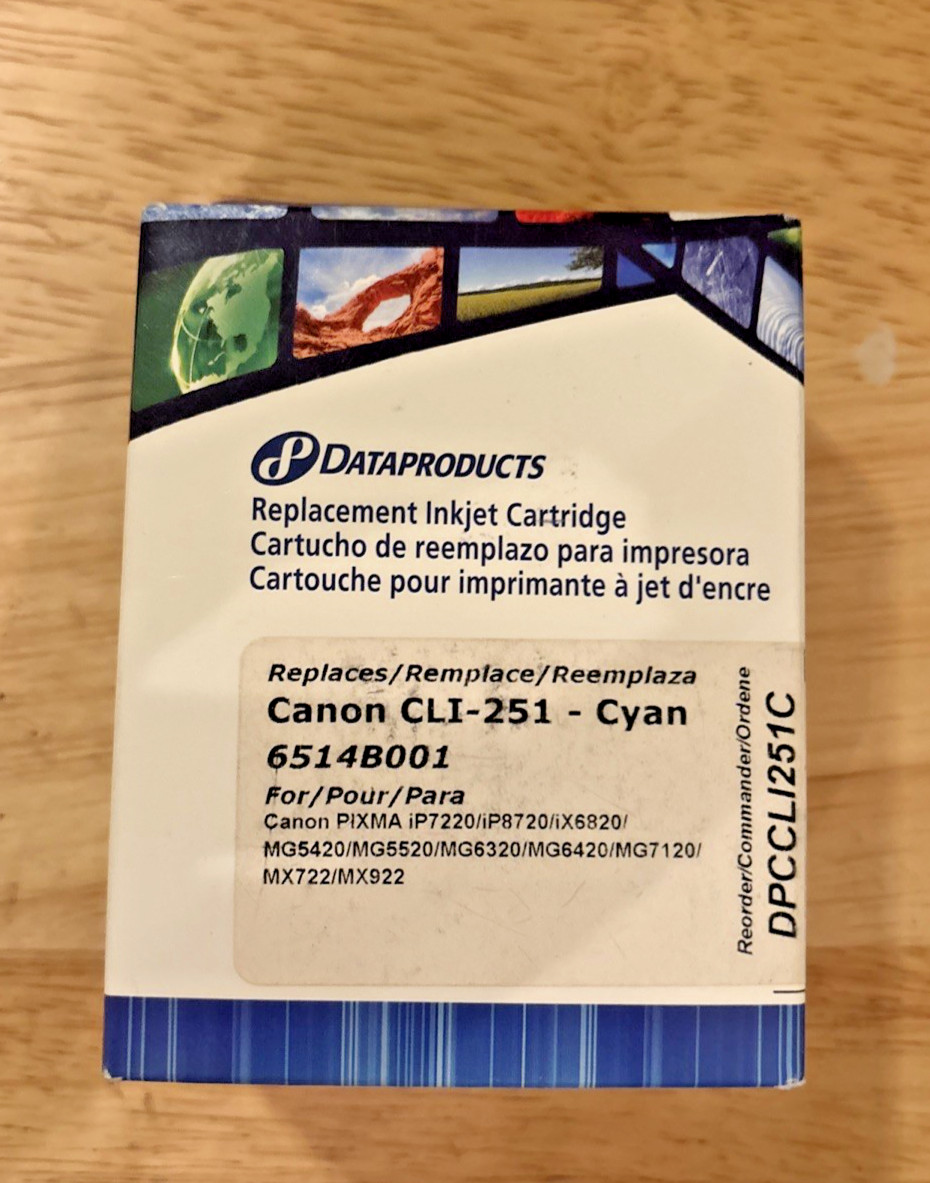 Dataproducts Canon CLI-251 Cyan Ink Cartridge Replacement DPCCLI251C