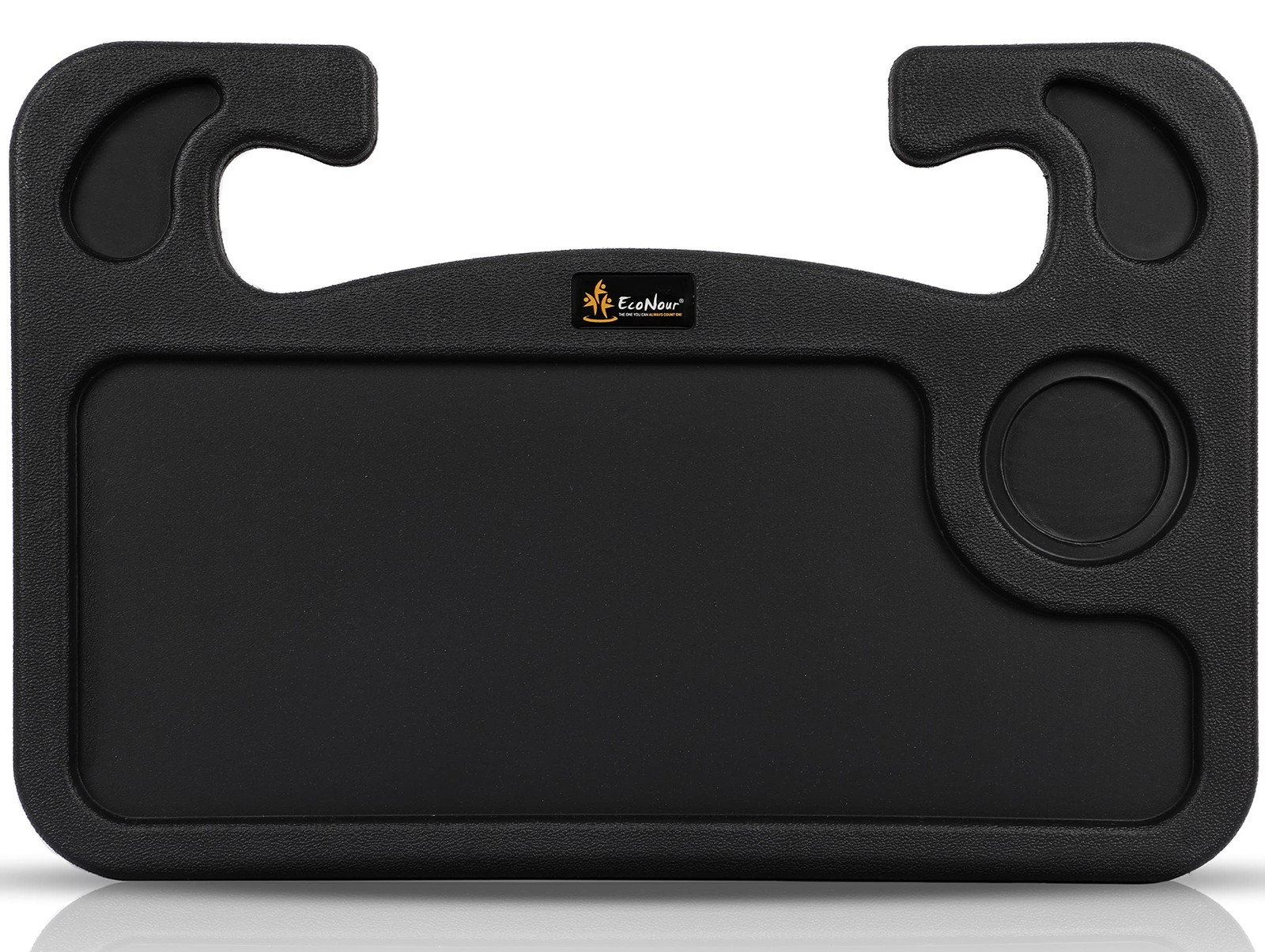 EcoNour 2 in 1 Car Steering Wheel Desk | Tray for 10" x 2" x 11", Black 