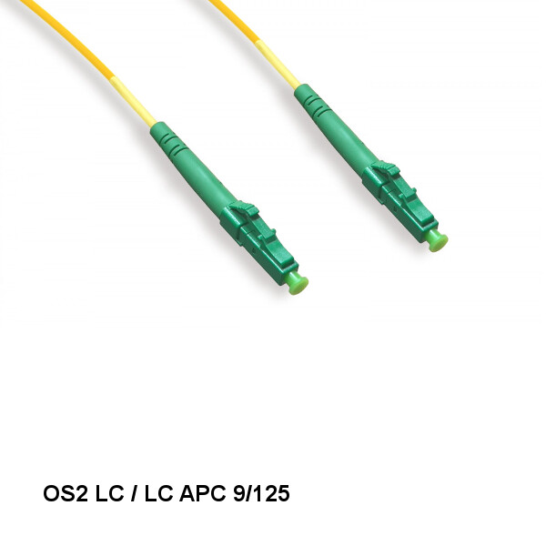 Kentek 10 Meter LC/LC APC OS2 9 /125 Simplex Single-Mode Fiber Optic Cable OFNR