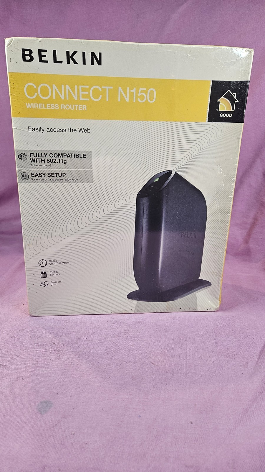 Belkin Connect N150 Wireless Router  F7D5301 v3 New, Sealed Box,  Never Opened 