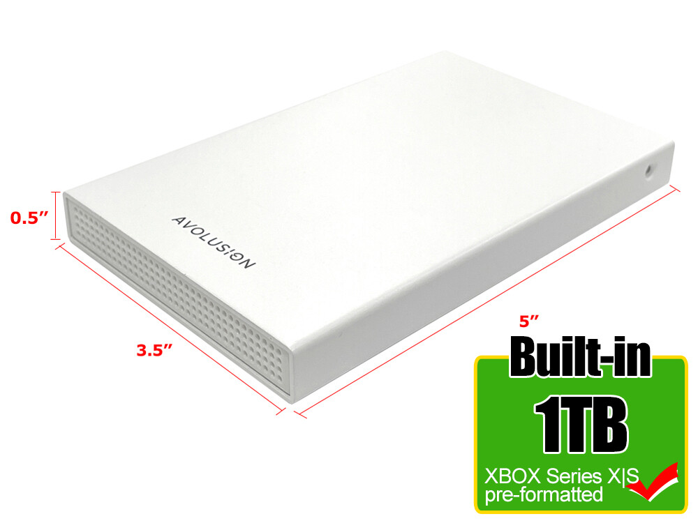 Avolusion 1TB USB 3.0 Portable External Gaming Hard Drive for XBOX Series X|S