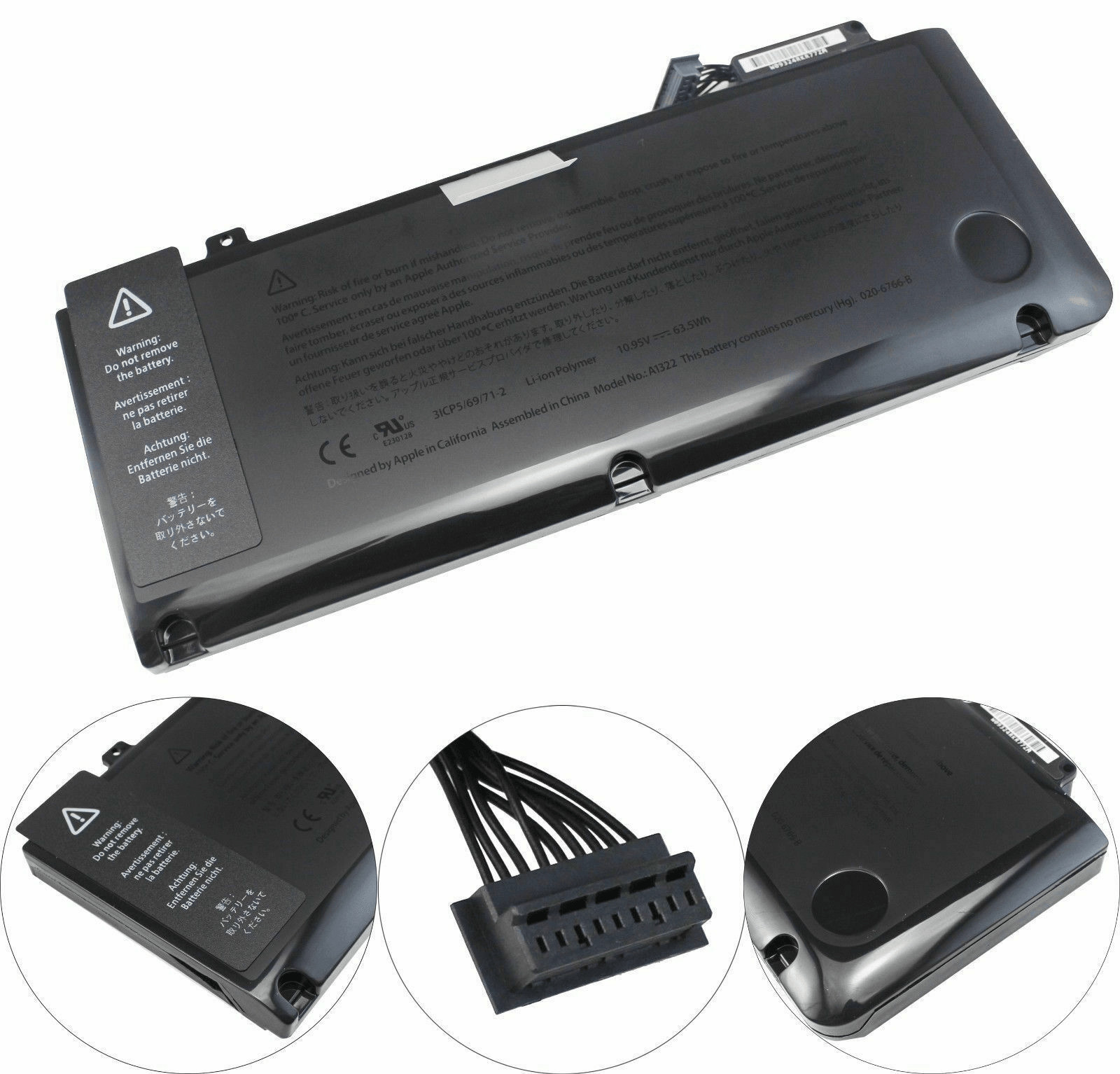 NEW Genuine A1322 63.5Wh Battery MacBook Pro 13"A1278 Mid 2009 2010 2011 2012 US