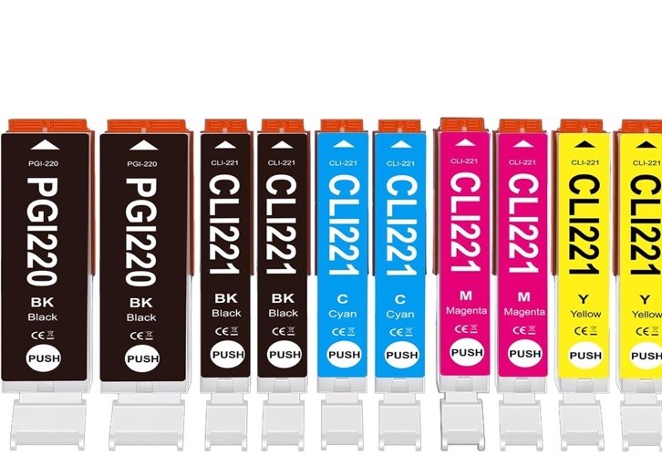 10Pk PGI220 CLI221 Ink for Canon Printer Pixma MX860 MX870 MP560 Printers