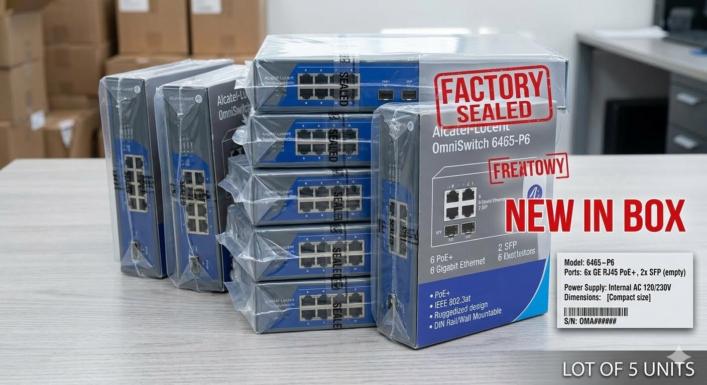 Alcatel-Lucent OmniSwitch 6465-P6 Industrial Switch NEW SEALED