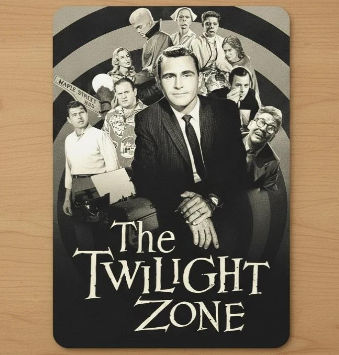 The Twilight Zone 9.5 x 8 Mouse Pad With Anti-Slip Rubber Backing Made In USA