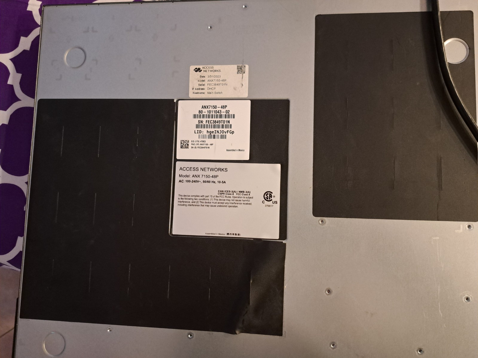 Access Networks ANX7150-48P 48-Port Enterprise Class Network Switch W/ Rack Ears