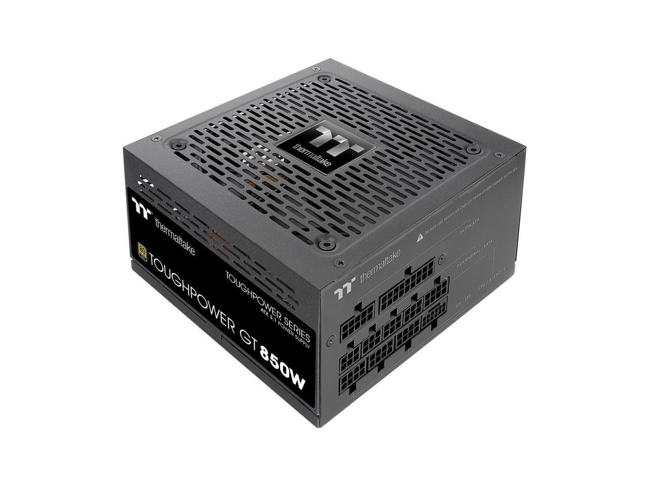 Thermaltake Toughpower GT 850W ATX 3.1 Standard Power Supply; 80 Plus Gold Effic