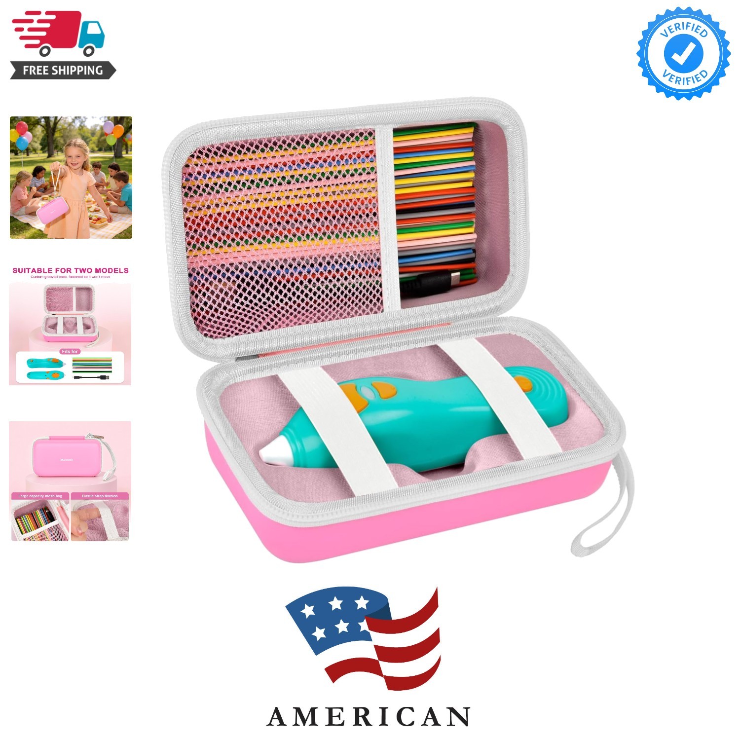 Organizer Case for 3Doodler Start+ Essentials 3D Pen for Kids, EVA Shell/Wris...
