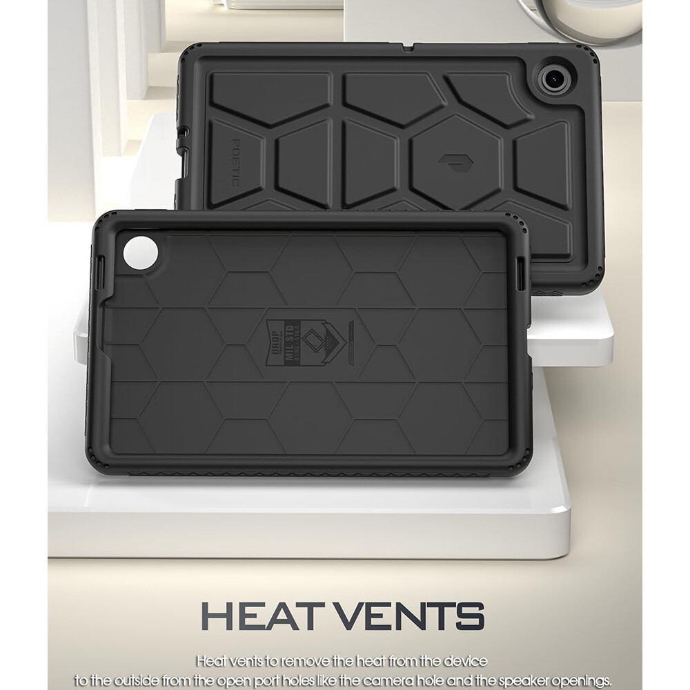Poetic TurtleSkin Heavy Duty Case for Galaxy Tab A9 2023 Silicone Cover Black