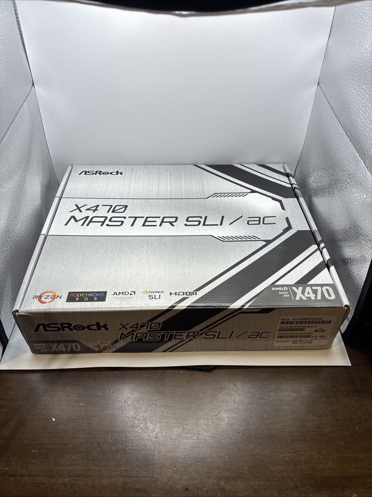 ASRock AMD X470 Motherboard ATX X470 Master SLI/ac AM4 DDR4 SATA3 HDMI WIFI NEW