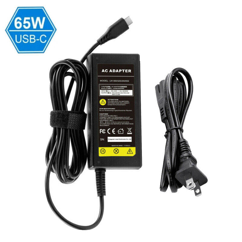 Fast 65W USB-C Charger Adapter for Lenovo ThinkPad X1 Carbon Yoga ADLX65YLC3A